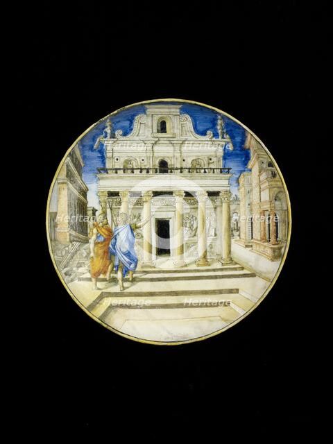 Bowl with Aeneas and Achates in Carthage, 1545. Artist: Francesco Durantino.