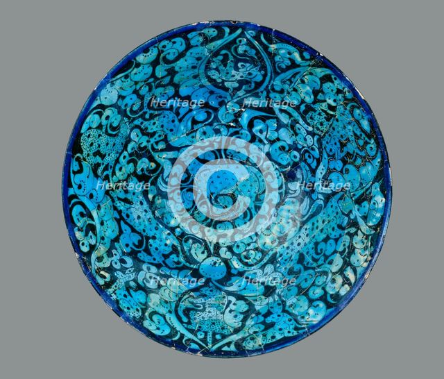 Bowl with animals against a foliate background, early 13th century. Artist: Unknown.