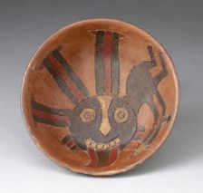 Bowl with Anthropomorphic Figure, 650/150 B.C. Creator: Unknown