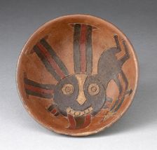 Bowl with Anthropomorphic Figure, 650/150 B.C. Creator: Unknown