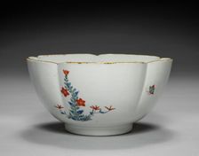 Bowl with Butterflies and Flowers: Kakiemon Type, c. 1700. Creator: Unknown