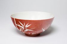 Bowl with Bamboos, Qing dynasty (1644-1911), Daoguang reign mark (1821-1850). Creator: Unknown