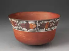 Bowl with Band of Abstract Spiders around Rim, 180 B.C./A.D. 500. Creator: Unknown