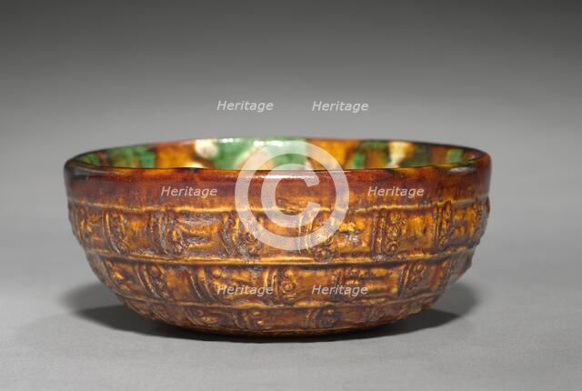 Bowl with Bands and Spirals in Relief, late 7th-early 8th Century. Creator: Unknown.