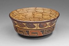 Bowl with Bean andGeometric Motifs, 180 B.C./A.D. 500. Creator: Unknown