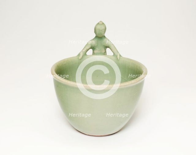 Bowl with Boy and Swimming Fish, Yuan dynasty (1271-1368) or Ming dynasty (1368-1644). Creator: Unknown.