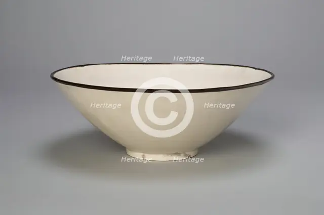 Bowl with Boys Playing amid Peony Blossoms, Jin dynasty (1115-1234), 12th century. Creator: Unknown.