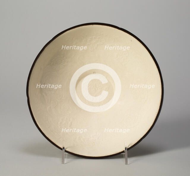 Bowl with Boys Playing amid Peony Flowers, Jin dynasty (1115-1234), 12th century. Creator: Unknown.