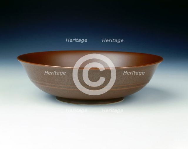 Bowl with cafe au lait glaze, Yongzheng period, Qing dynasty, China, 1723-1735. Creator: Unknown.