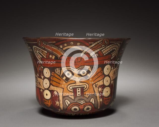Bowl with Costumed Being, 100 BC-700. Creator: Unknown.
