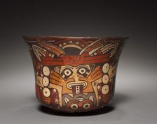 Bowl with Costumed Being, 100 BC-700. Creator: Unknown