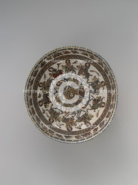Bowl with Courtly and Astrological Motifs, Central or Northern Iran, late 12th-early 13th century. Creator: Unknown.
