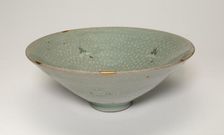 Bowl with Cranes and Chrysanthemum Flower Heads, Korea, Goryeo dynasty, late 14th century. Creator: Unknown