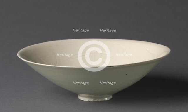 Bowl with Ducks among Waves and Reeds, 1100s. Creator: Unknown.