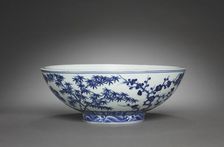 Bowl with Decoration of the "Three Friends", 1426-1435. Creator: Unknown