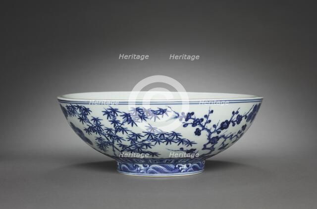 Bowl with Decoration of the "Three Friends", 1426-1435. Creator: Unknown.