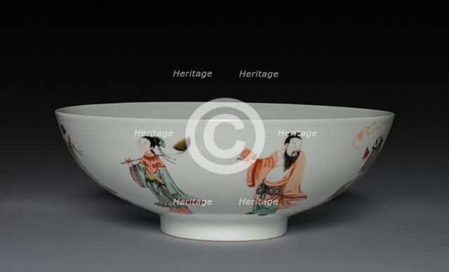 Bowl with Eight Immortals, 1662-1722. Creator: Unknown.