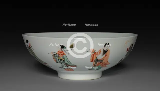 Bowl with Eight Immortals, 1662-1722. Creator: Unknown.
