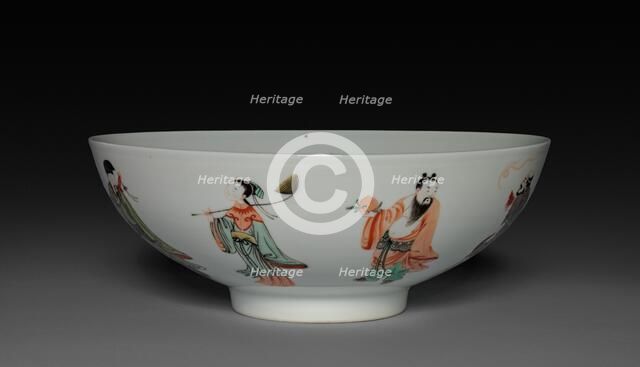 Bowl with Eight Immortals, 1662-1722. Creator: Unknown.