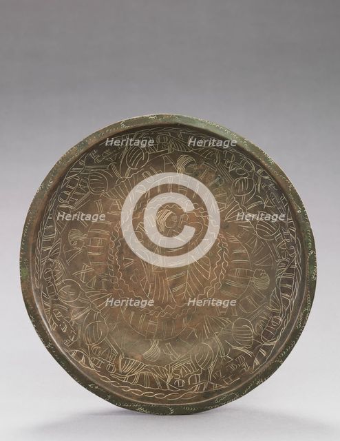 Bowl with Engraved Figures of Vices, 1150-1200. Creator: Unknown.