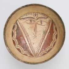 Bowl with Face, Byzantine, 10th-13th century. Creator: Unknown