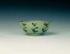 Bowl with famille verte floral sprays, Qing dynasty, China, c1700. Creator: Unknown
