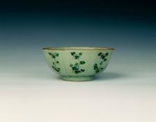 Bowl with famille verte floral sprays, Qing dynasty, China, c1700. Creator: Unknown