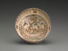 Bowl with figures, 1200s. Creator: Unknown