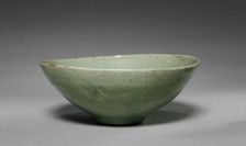 Bowl with Fish and Waves in Relief, 1100s-1200s. Creator: Unknown