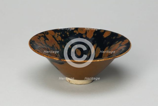 Bowl with Flared Rim and 'Partridge-feather' Mottles, late 11th/12th cent. Creator: Unknown.