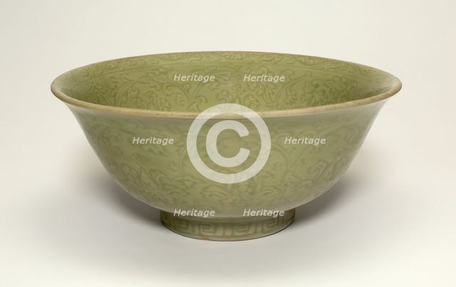 Bowl with Floral and Leaf Sprays, Ming dynasty (1368-1644). Creator: Unknown.