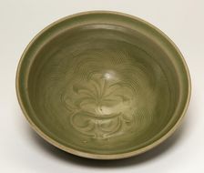 Bowl with Floral and Wave Pattern, Jin dynasty (1115-1234), 12th/13th century. Creator: Unknown