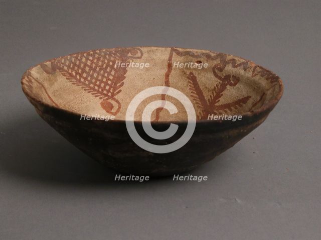 Bowl with Floral Motifs, Coptic, 4th-7th century. Creator: Unknown.