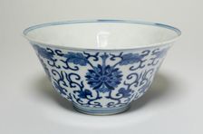Bowl with Floral Scrolls, Qing dynasty (1644-1911), Guangxu reign mark and period (1875-1908). Creator: Unknown