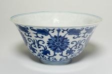 Bowl with Floral Scrolls, Qing dynasty (1644-1911), Guangxu reign mark and period (1875-1908). Creator: Unknown
