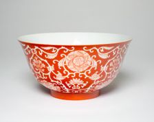 Bowl with Floral Scrolls, Qing dynasty (1644-1911), Daoguang period (1821-1850). Creator: Unknown