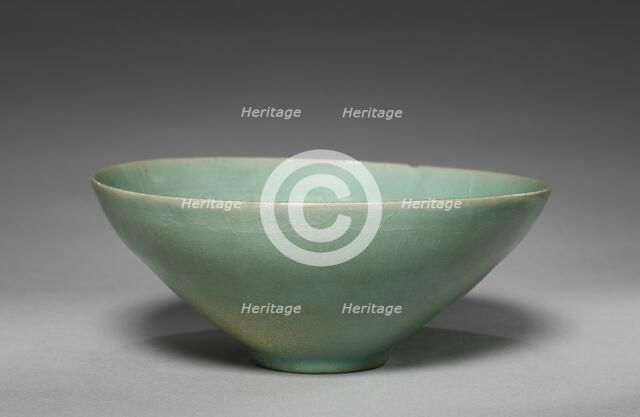 Bowl with Flowering Vines Design in Relief, 1100s-1200s. Creator: Unknown.