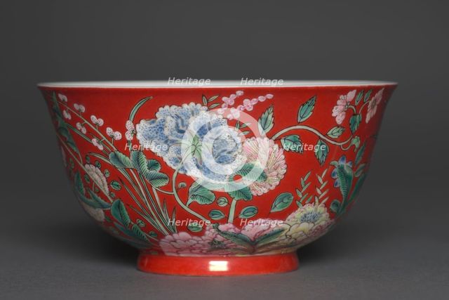 Bowl with Flowering Plants, 1723-1735. Creator: Unknown.