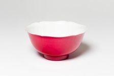 Bowl with Foliate Rim, Qing dynasty (1644-1911), late 18th/19th century. Creator: Unknown