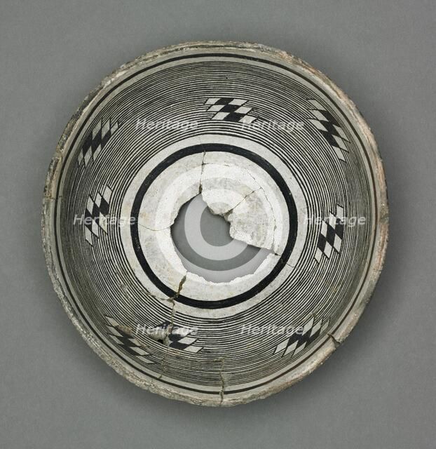 Bowl with Geometeric Design (Concentric Circles), c 1000- 1150. Creator: Unknown.