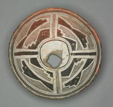 Bowl with Geometric Design (Four-part Design), c 1000- 1150. Creator: Unknown