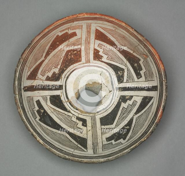 Bowl with Geometric Design (Four-part Design), c 1000- 1150. Creator: Unknown.