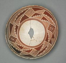Bowl with Geometric Design (Two-part Design), c. 1000-1150. Creator: Unknown