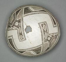 Bowl with Geometric Design (Two- part Design), c. 1000- 1150. Creator: Unknown