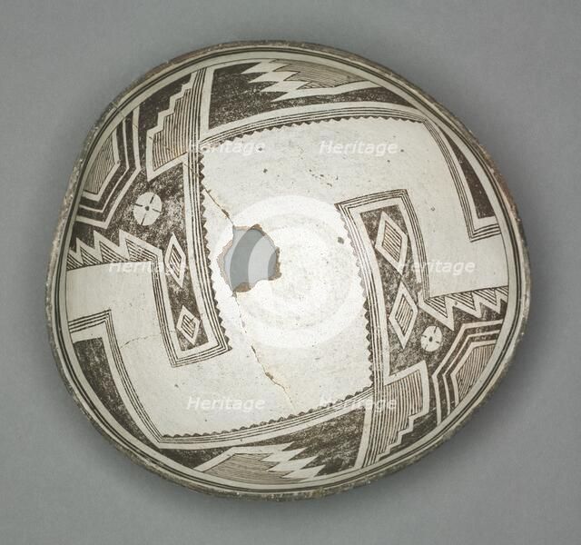 Bowl with Geometric Design (Two- part Design), c. 1000- 1150. Creator: Unknown.