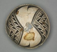 Bowl with Geometric Design (Two- part Feather), c 1000- 1150. Creator: Unknown
