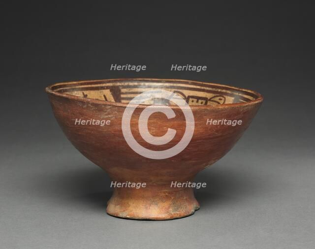 Bowl with Humans and Birds, c. 1250-1550. Creator: Unknown.