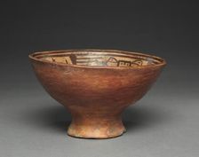 Bowl with Humans and Birds, c. 1250-1550. Creator: Unknown