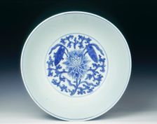 Bowl with Indian lotus decoration, Qing dynasty, Kangxi period, China, 1662-1722
