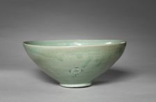 Bowl with Inlaid Chrysanthemum and Peony Design, 1100s-1200s. Creator: Unknown